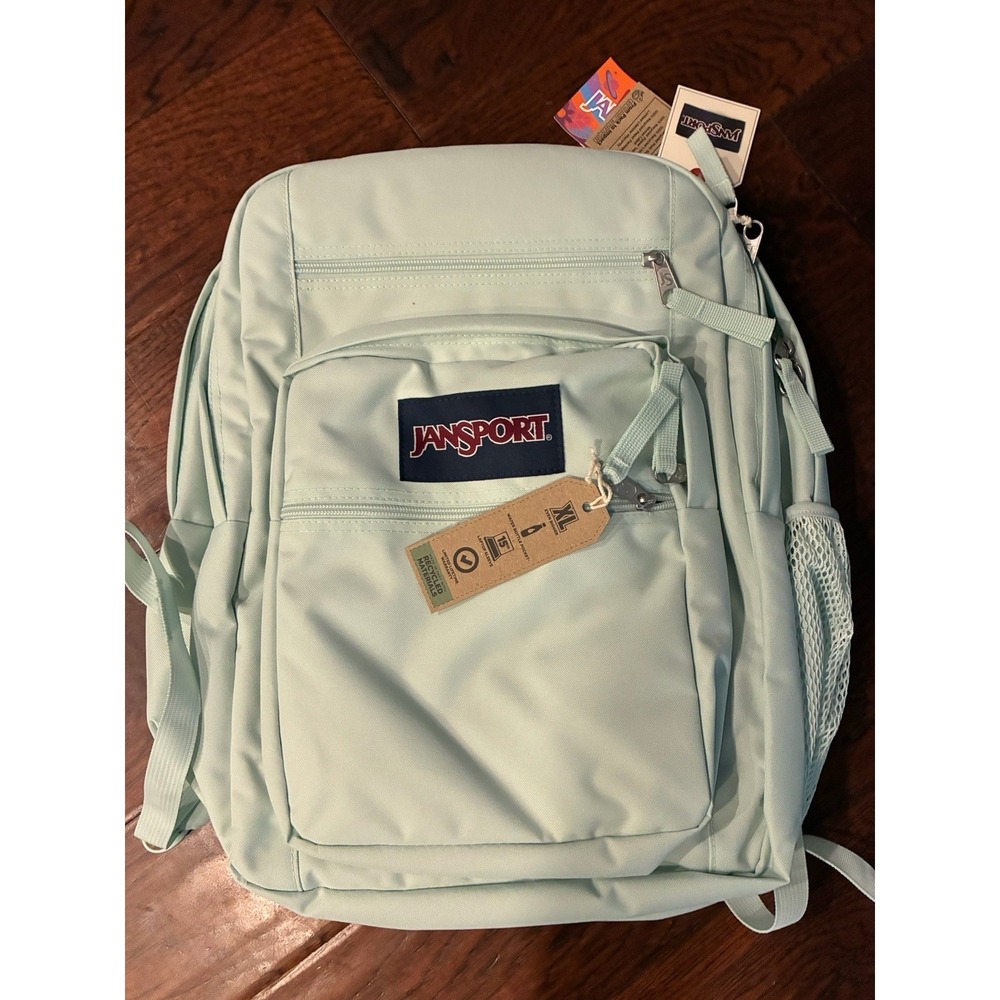 New Jansport Big XL Student Backpack- FRESH MINT Brand Laptop School Comfort